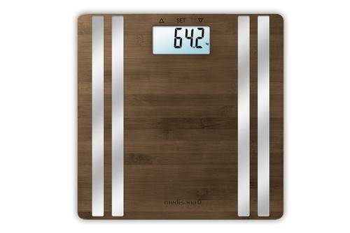 Medisana BS 552 Rectangle Bamboo, Silver Electronic personal scale 4015588405525 40552 (4015588405525) Svari