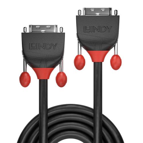 Lindy DVI-D Dual Link Kabel Black Line 3m kabelis, vads