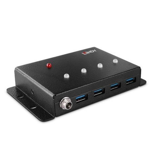 Lindy 4 Port USB 3.0 Metal Hub 4002888433747 43374 (4002888433747) USB centrmezgli