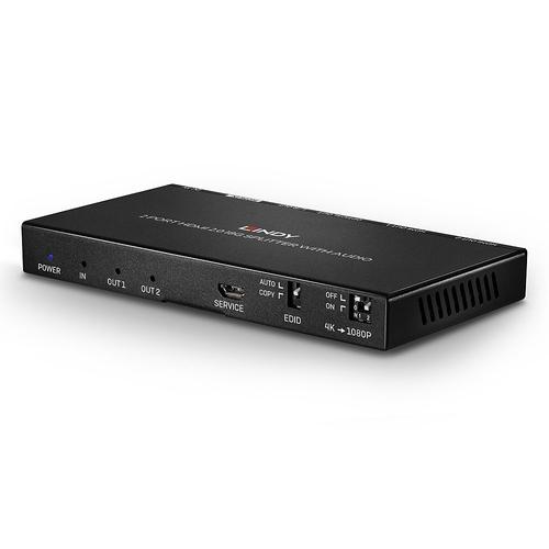 Lindy 2 Port HDMI 2.0 18G Splitter mit Audio KVM komutators