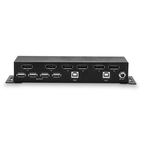 Lindy 2 Port Dual Head DisplayPort 1.2, KVM Switch KVM komutators