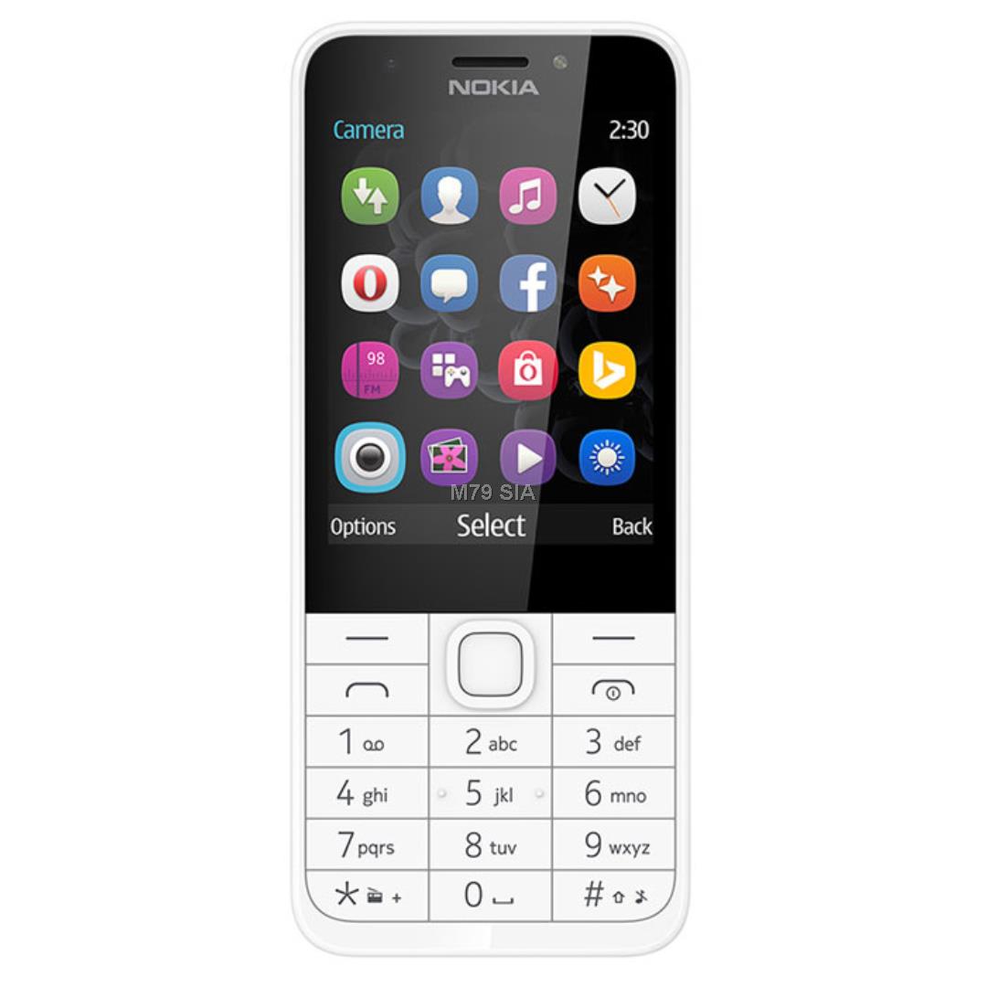 Nokia 230 TA-1609 DS EU_NOR WHITE 2024 Mobilais Telefons