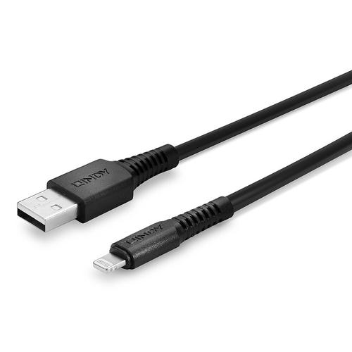 Lindy USB an Lightning Kabel schwarz 3m kabelis, vads