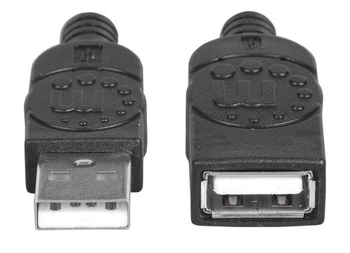 Manhattan USB 2.0 Verlangerungskabel 1m A-Stecker/A-Buchse kabelis, vads