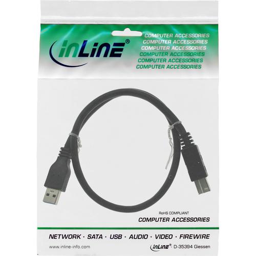 InLine USB 3.2 Gen.1 Cable Type A male / Type B male, black, 5m USB kabelis