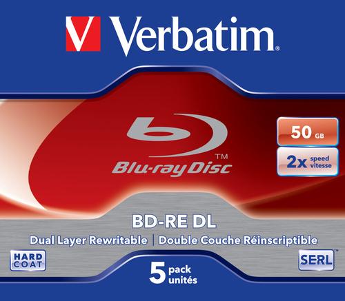 Verbatim BD-RE DL 50GB 2 x 5 Pack Jewel Case 5 pc(s) 0023942437604 43760 (0023942437604) matricas