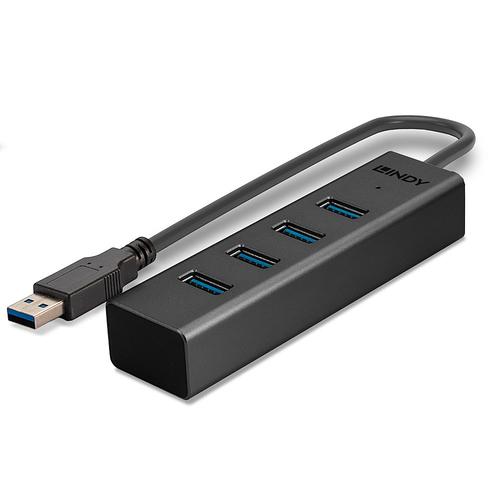 LINDY USB 3.0 Hub 4 Port ohne Netzteil USB centrmezgli