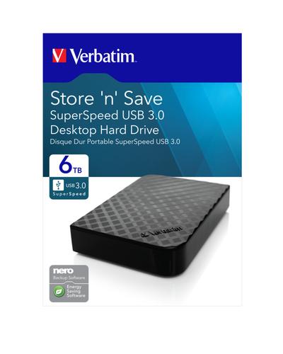 Verbatim Store n Save 3,5    6TB USB 3.0 Gen 2 Ārējais cietais disks