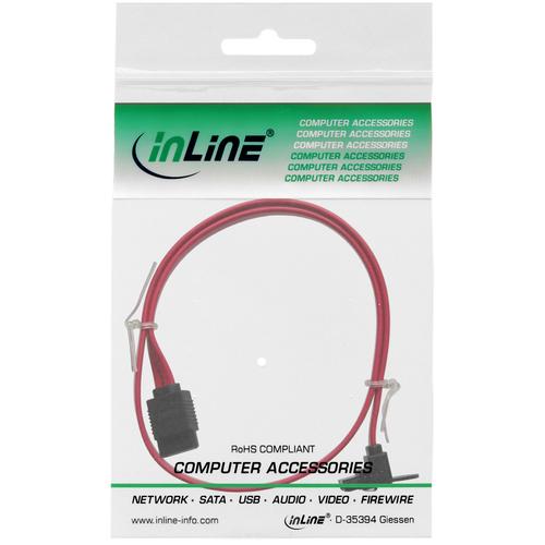 InLine SATA III (6Gb/s) Kabel gewinkelt, rot - 0,3m kabelis datoram