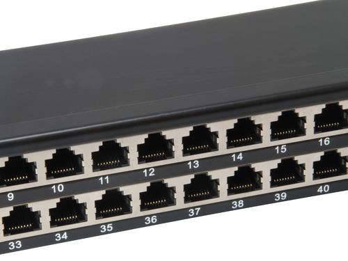 Equip Patchpanel 48x RJ45 Cat6  19" 1HE schwarz