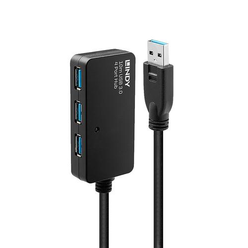 Lindy 10m USB 3.0 Active Extension Pro Hub 4002888431590 43159 (4002888431590) USB centrmezgli