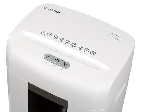 Olympia MC 408.2 Paper shredder white papīra smalcinātājs