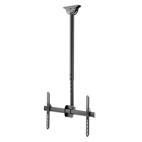 Manhattan TV & Monitor Mount, Ceiling, 1 screen, Screen Sizes: 37-75", Height: 106-156 cm, Black, VESA 200x200 to 600x400mm, Max 50 TV stiprinājums