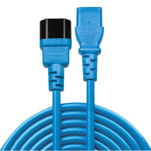 Lindy 2m IEC Extension Cable, Blue 4002888304726 Barošanas kabelis