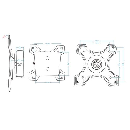 Manhattan LCD Monitor Wall Mount flat aksesuārs portatīvajiem datoriem