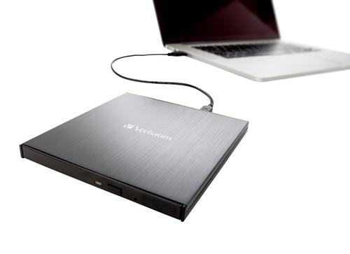 Verbatim external slimline CD-DVD burner (external, USB-C 3.2 Gen 1 (5 Gbit / s)) diskdzinis, optiskā iekārta