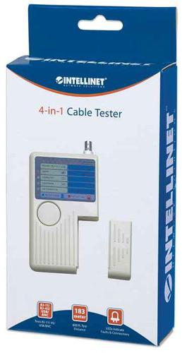 Intellinet Cable Tester RJ11/RJ45/BNC/USB Darbarīki