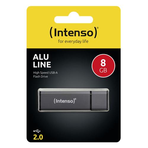 Intenso pendrive USB ALU LINE ANTHRACITE 8GB USB Flash atmiņa