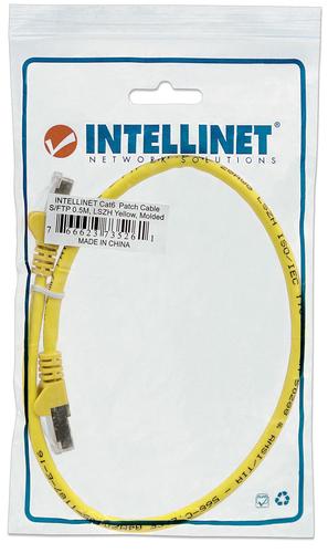 Intellinet Patchkabel Cat6A CU S/FTP LSOH 1.50m gelb tīkla kabelis