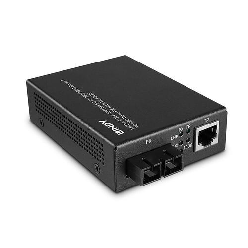 Lindy 25119 network media converter 850 nm Multi-mode Black 4002888251198 25119 (4002888251198) tīkla iekārta