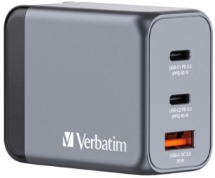 iekārtas lādētājs 023942322016 Verbatim Wall Charger 65W Grey 023942322016 Verbatim