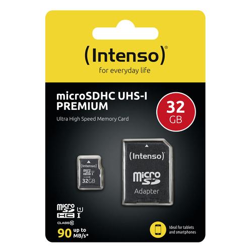 SD MicroSD Card 32GB Intenso SD-HC UHS-I retail atmiņas karte