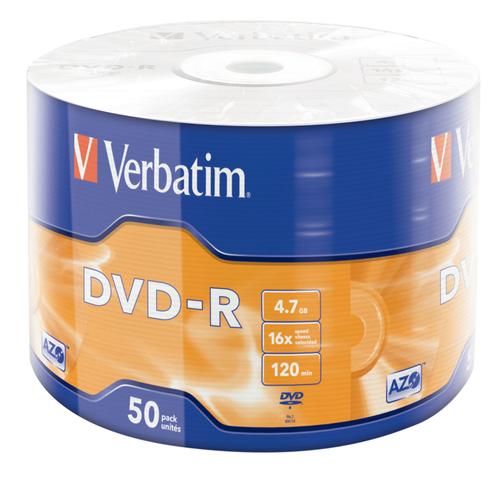 Verbatim DVD-R Matt Silver 50 Pack Wrap Spindle matricas