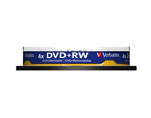 DVD+RW Verbatim [ 10pcs, 4.7GB, 4x, spindle ] matricas