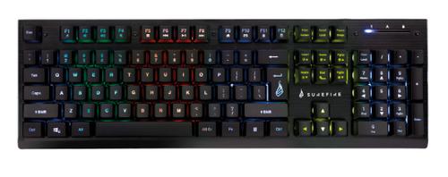 SureFire KingPin X2 keyboard Gaming USB QWERTY US English Black, Metallic 0023942487074 48707 (0023942487074) klaviatūra