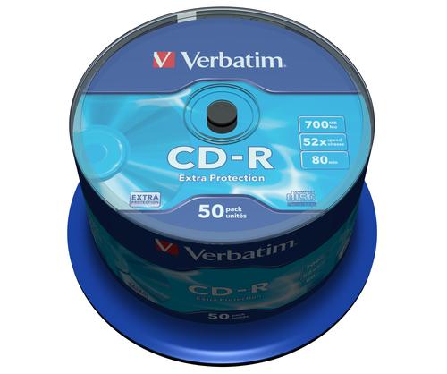 Verbatim CD-R Extra Protection 0.7 GB, 52 x, 50 Pack Spindle matricas