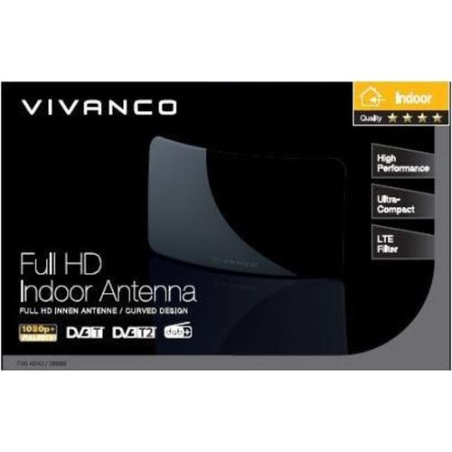 Vivanco TVA 4040 - Indoor - Schwarz - DVB-T,DVB-T2 - DAB,DAB+ - 2 m - AC (38886) 4008928388862