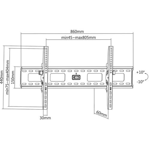 Manhattan Universal 32-60/80kg TV stiprinājums