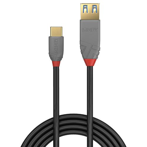 Lindy Adapterkabel USB 3.1 Typ C an A Anthra Line 0.15m adapteris