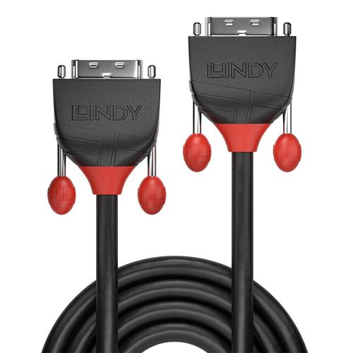 Lindy DVI-D Single Link Kabel Black Line 5m kabelis, vads