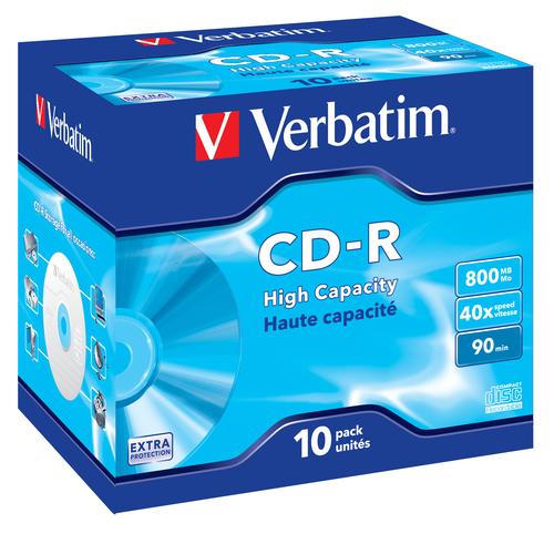 CDR 40x JC 800MB Verbatim 10 pieces matricas