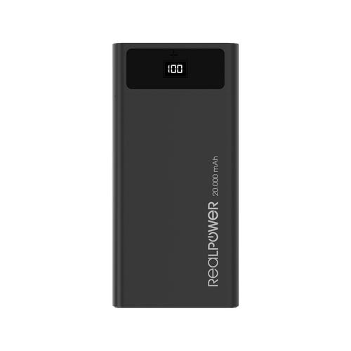 Powerbank RealPower PB-20k PD Powerbank, mobilā uzlādes iekārta