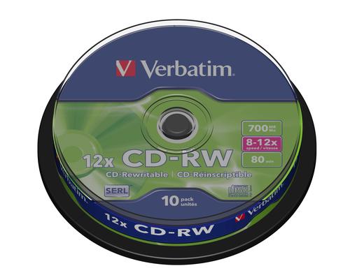 Verbatim CD-RW 12x 700 MB 10 pc(s) 0023942434801 43480 (0023942434801) matricas