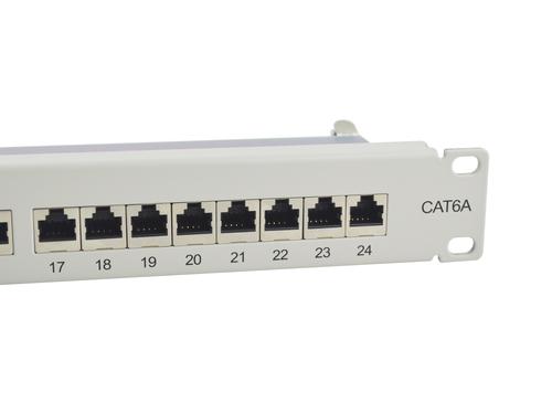 Equip Patchpanel 24x RJ45 Cat6A 19" 1HE grau