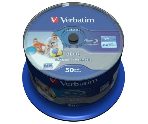 Verbatim BD-R 25GB 50er Spindel (6x) wide printable matricas