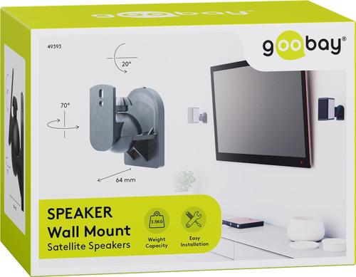 Goobay Uchwyt TV SpeakerMount /2szt/ czarny 49393 statīvs