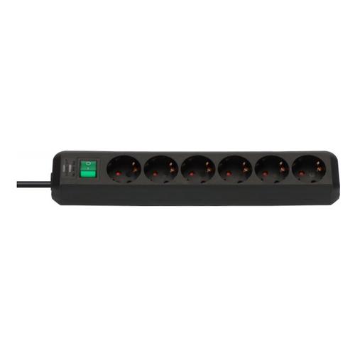 Brennenstuhl Eco-Line 6-w 3m power extension 6 AC outlet(s) Black 4007123133130 elektrības pagarinātājs