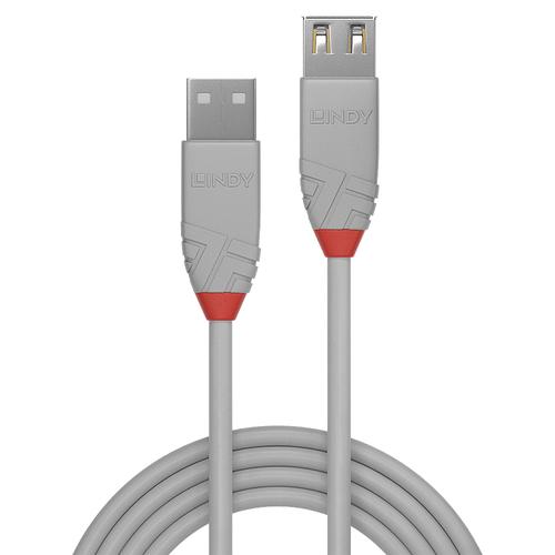 Lindy USB 2.0 Verlangerung Typ A/A Anthra Line M/F 3m USB kabelis