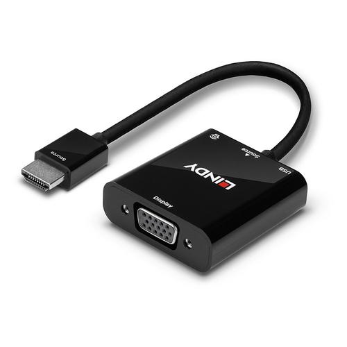 Lindy Konverter HDMI auf VGA und Audio 1080p ohne Scaling tīkla iekārta