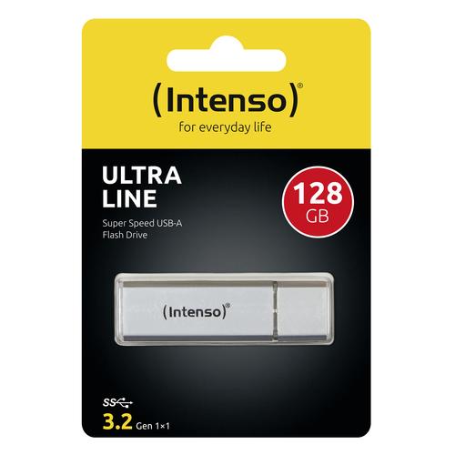 Intenso Ultra Line 128GB USB3, Up to 35/20MBs, Aluminium USB Flash atmiņa