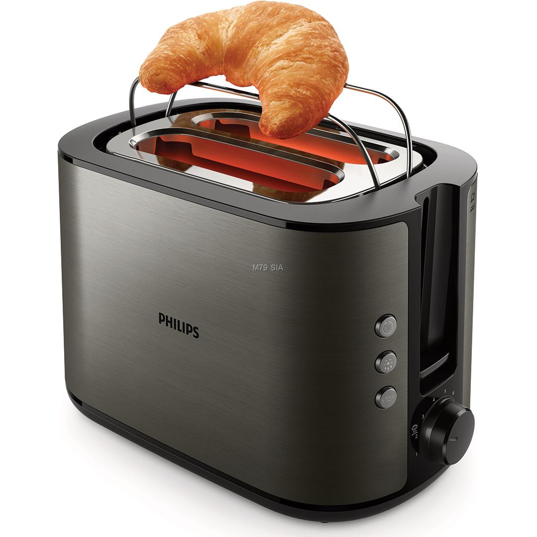 PHILIPS Viva Collection tosteris, melns HD2651/80 Tosteris