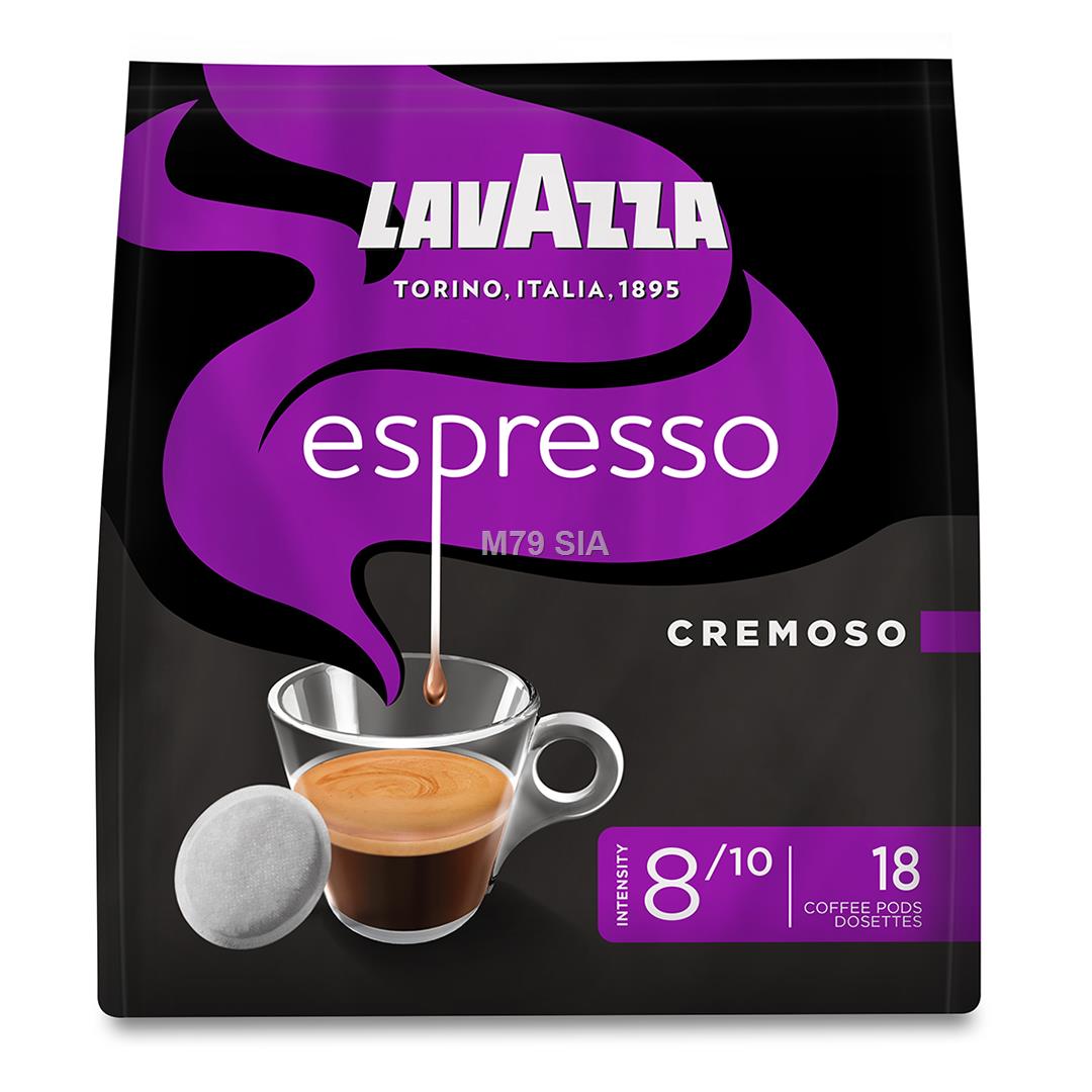 Lavazza Espresso Italiano Cremoso, 18 porcijas - Kafijas maisini piederumi kafijas automātiem