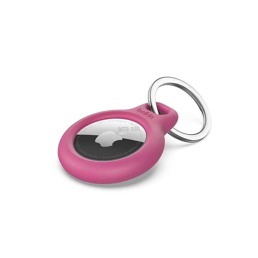 Belkin Key Ring for Apple AirTag, pink   F8W973btPNK soma foto, video aksesuāriem