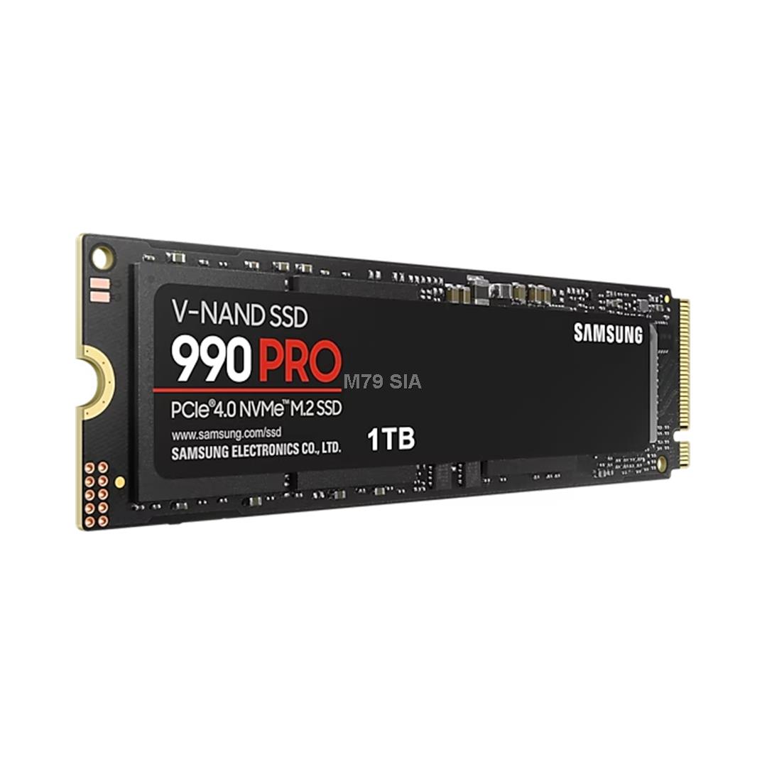 Samsung 990 PRO 1000 GB, SSD form factor M.2 2280, SSD interface PCIe Gen4x4, Write speed 6900 MB/s, Read speed 7450 MB/s SSD disks