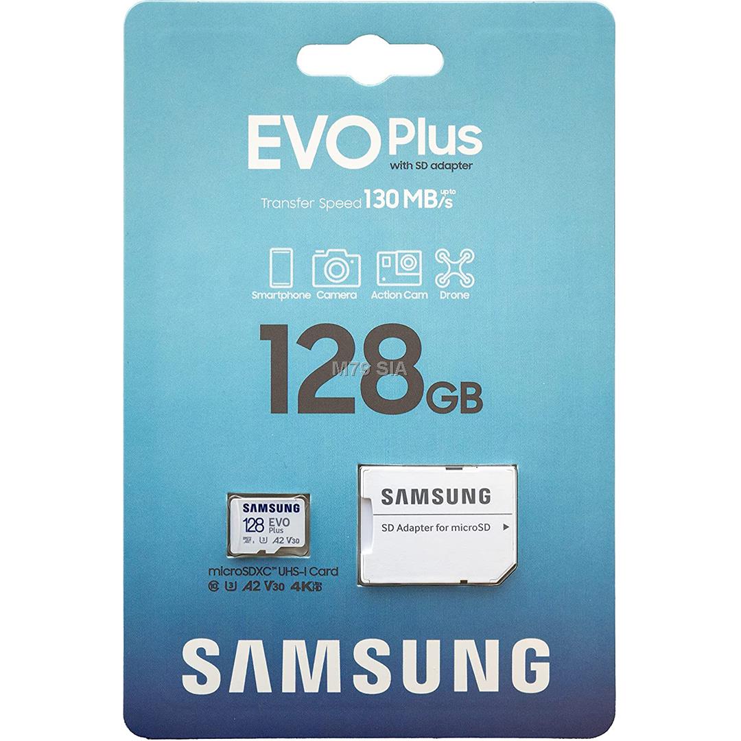 Samsung EVO Plus memory card 128 GB MicroSDXC UHS-I Class 10 atmiņas karte