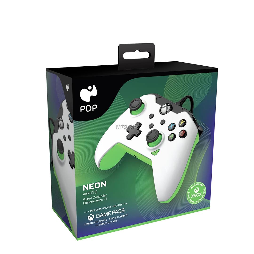 PDP Neon White Controller Xbox Series X/S & PC spēļu konsoles gampad